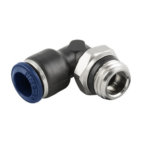 AIGNEP® XAF-85110-12-1/2 Swivel Elbow, Swivel Elbow, 12 mm x 1/2 in Nominal, Male Tube x Swift-Fit Universal, Nickel Plated Brass
